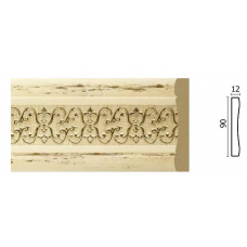 Молдинг широкий Decor Dizayn 163-1028 Полистирол 2400*90*12 мм