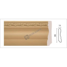 Плинтус широкий с каб. каналом 153-91G Decor Dizayn
