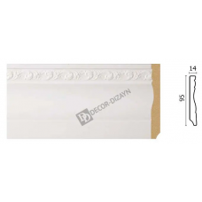 Плинтус с пров.каб Decor Dizayn 153-115 Полистирол 2400*95*14 мм