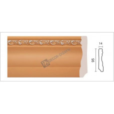 Плинтус с пров.каб 153-54S Decor Dizayn