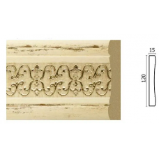 Молдинг широкий Decor Dizayn 162-1028 Полистирол 2400*120*15 мм